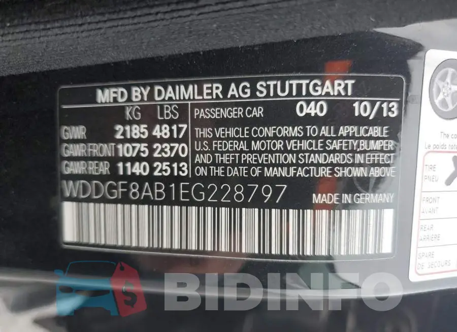 WDDGF8AB1EG228797 Photo# 13