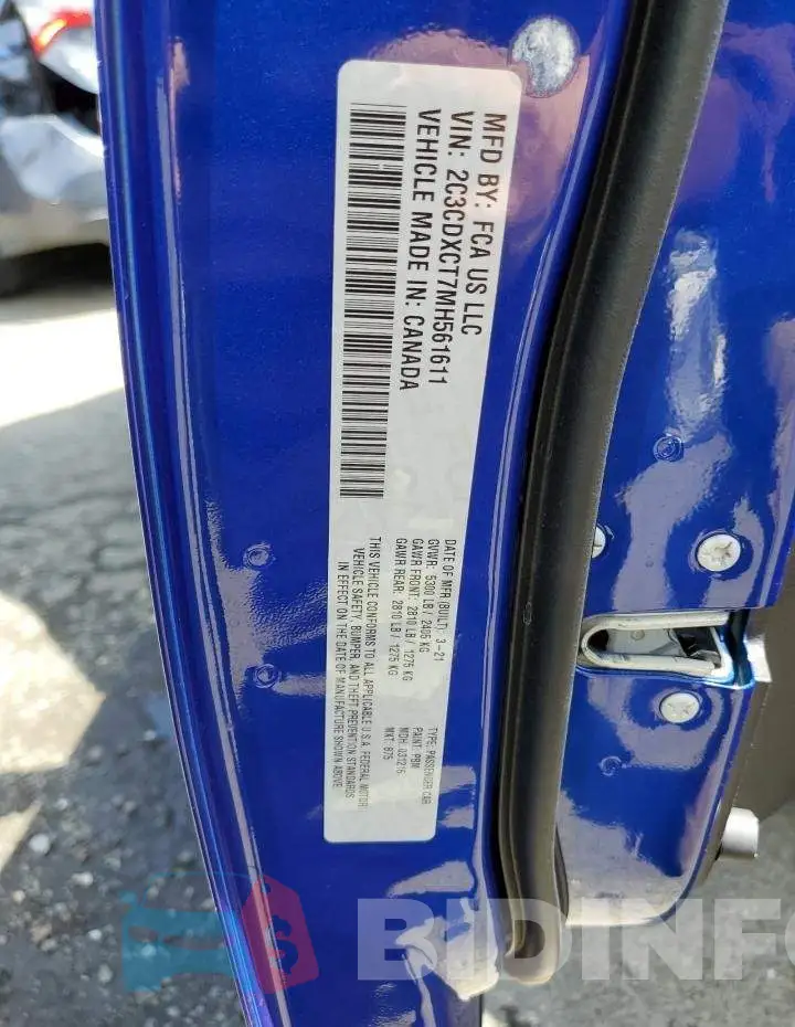 2C3CDXCT7MH561611 Photo# 12