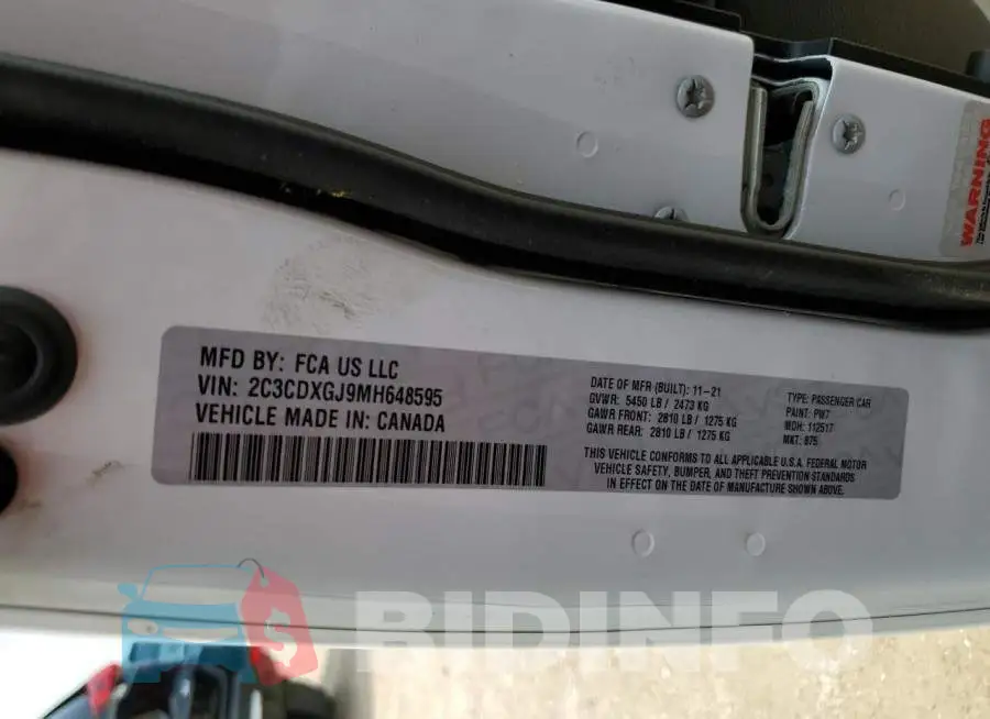2C3CDXGJ9MH648595 Photo# 12