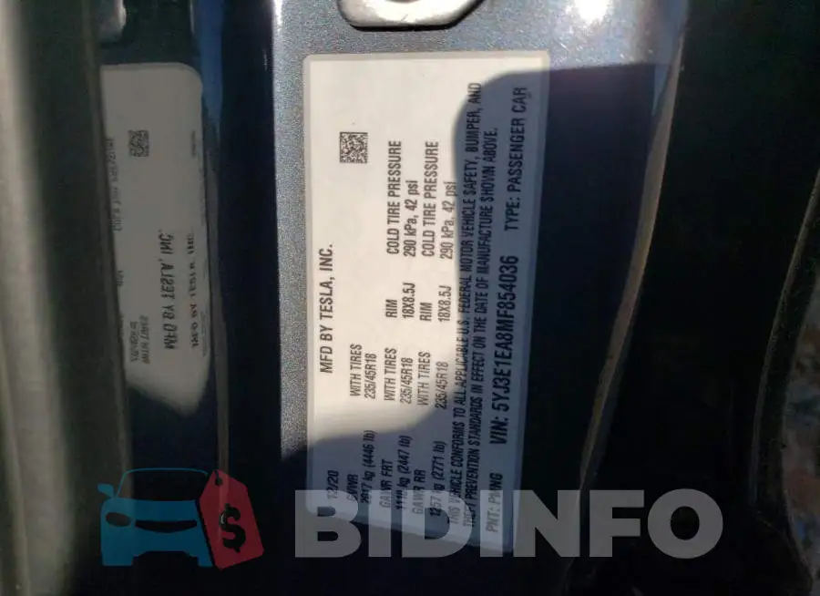 5YJ3E1EA8MF854036 Photo# 12