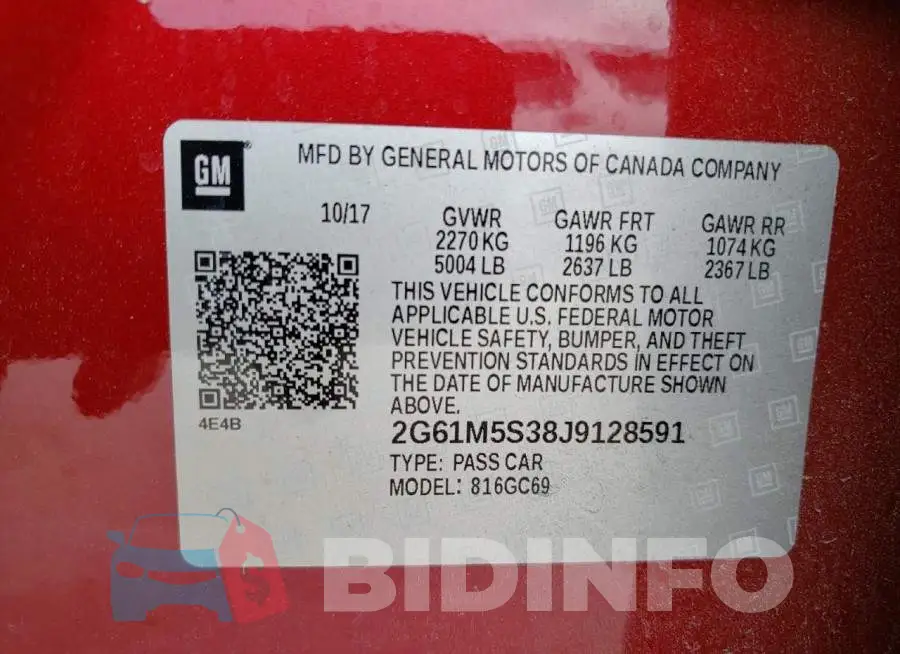 2G61M5S38J9128591 Photo# 12