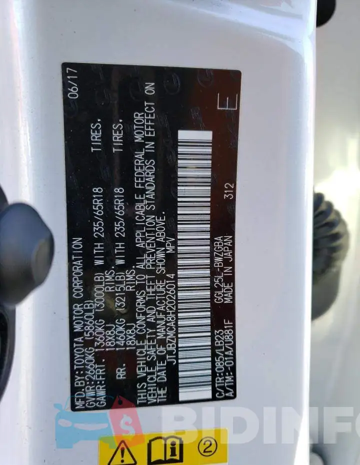 JTJBZMCA8H2026014 Photo# 14