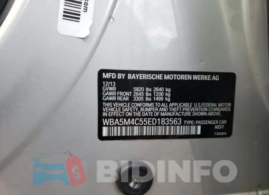 WBA5M4C55ED183563 Photo# 13