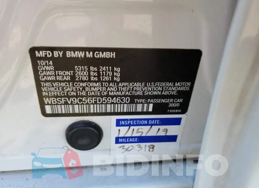 WBSFV9C56FD594630 Photo# 12
