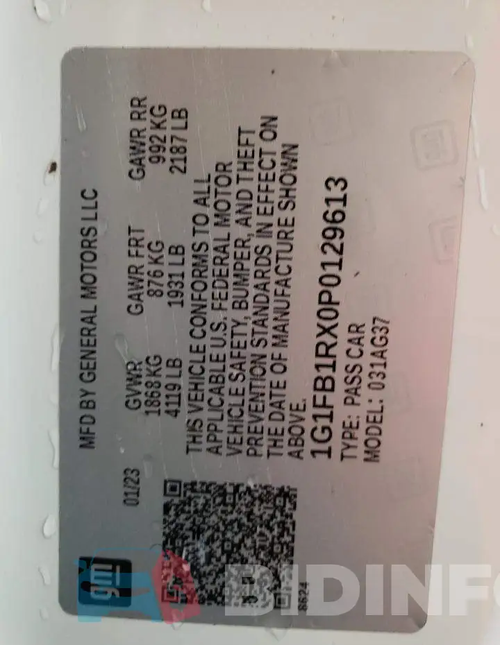 1G1FB1RX0P0129613 Photo# 12
