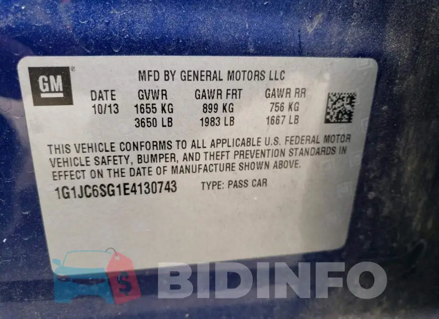 1G1JC6SG1E4130743 Photo# 12