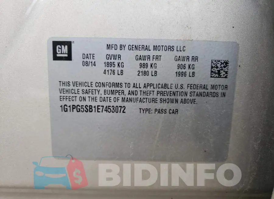 1G1PG5SB1E7453072 Photo# 12