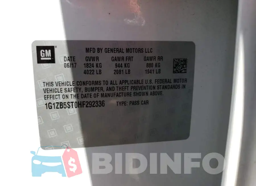 1G1ZB5ST0HF292336 Photo# 12