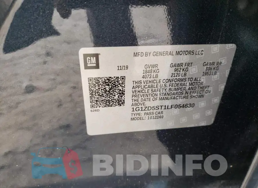 1G1ZD5ST1LF054630 Photo# 12