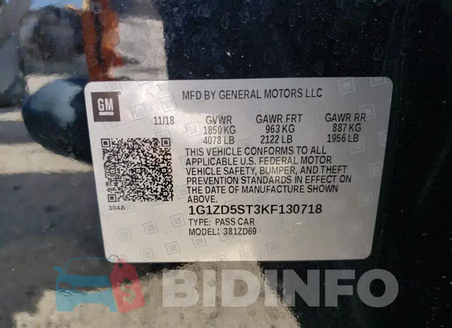 1G1ZD5ST3KF130718 Photo# 12