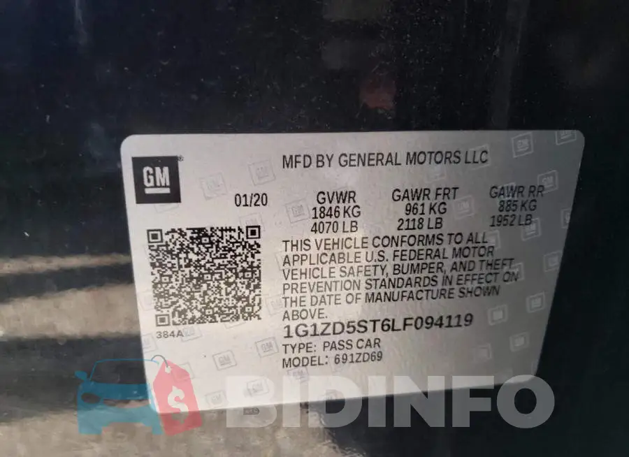1G1ZD5ST6LF094119 Photo# 12