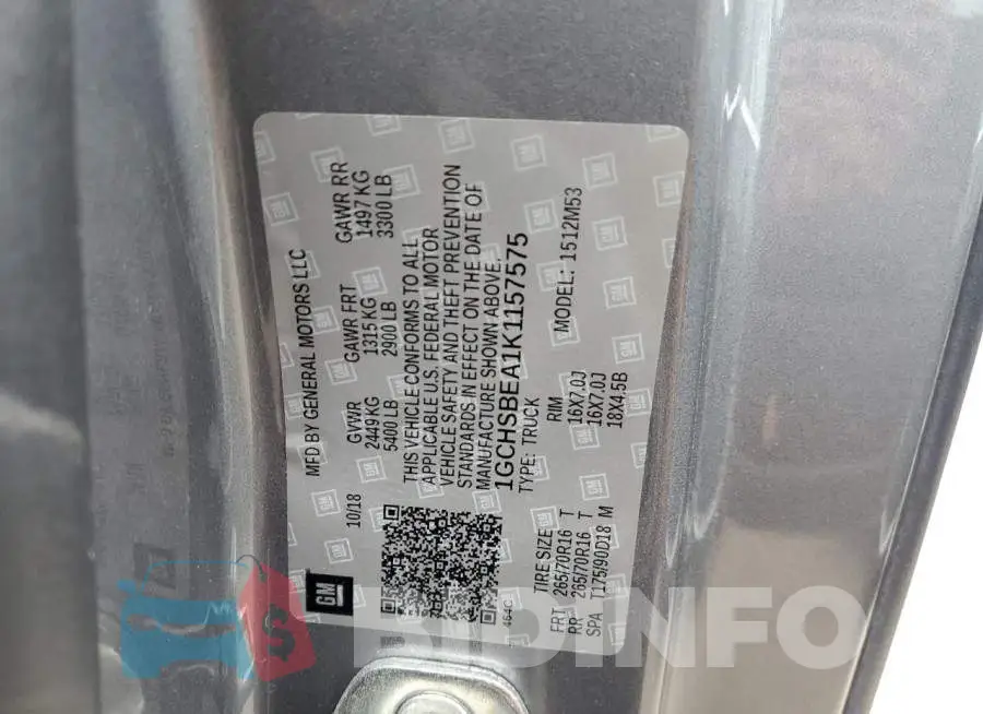 1GCHSBEA1K1157575 Photo# 12