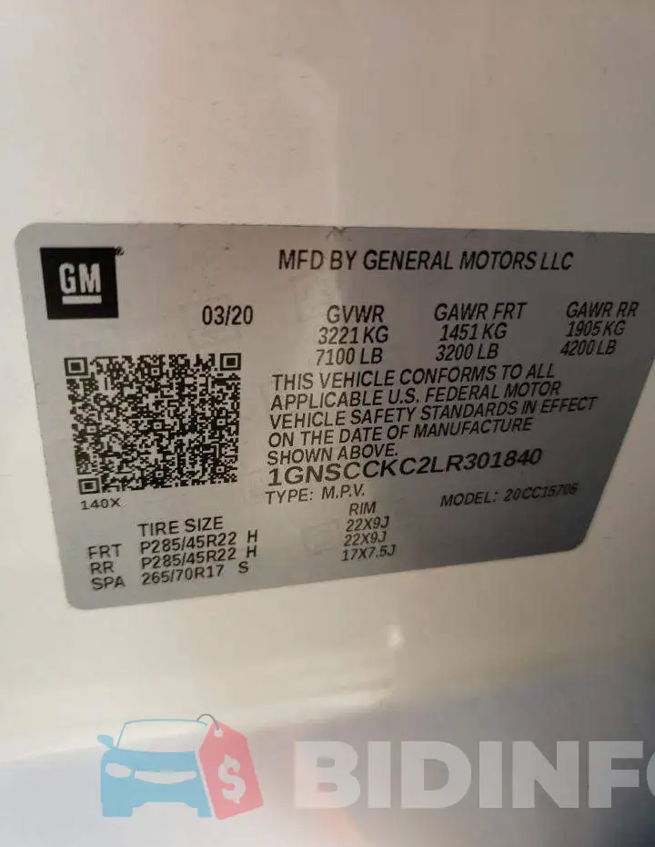 1GNSCCKC2LR301840 Photo# 13