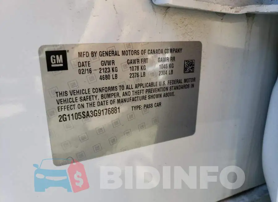 2G1105SA3G9176881 Photo# 13