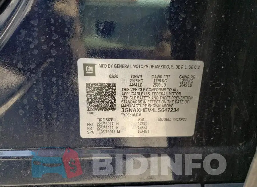 3GNAXHEV4LS647234 Photo# 13