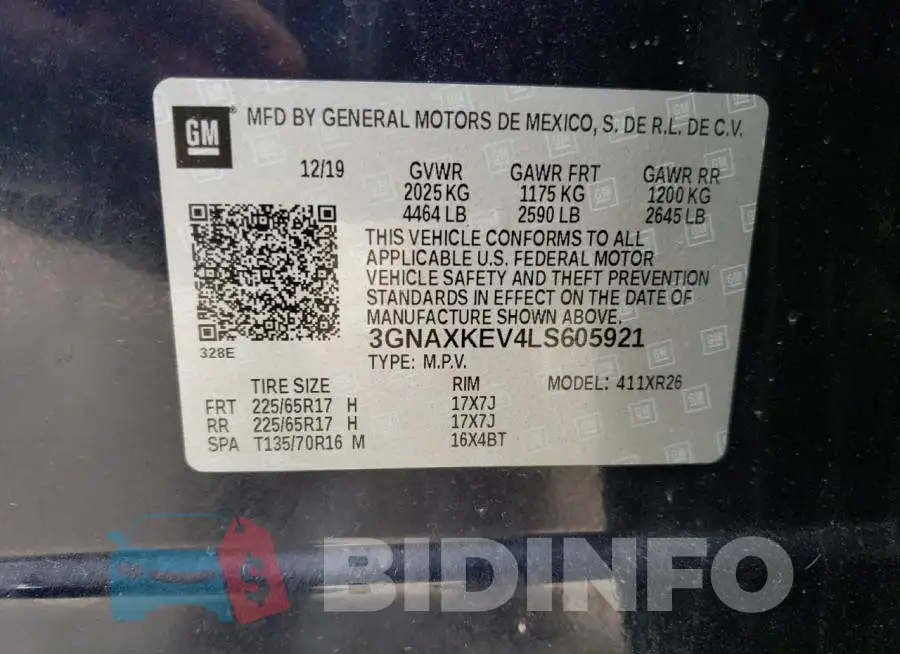 3GNAXKEV4LS605921 Photo# 13