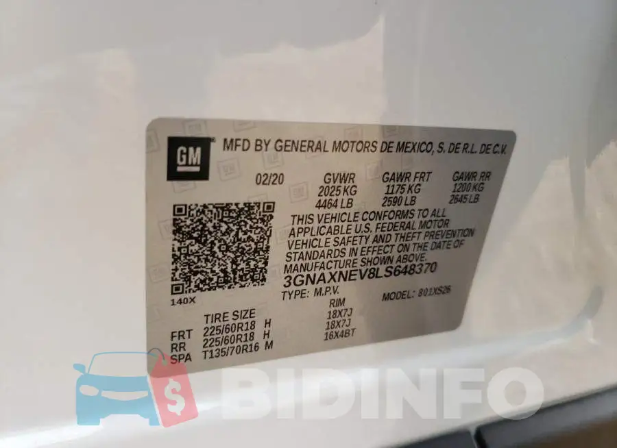 3GNAXNEV8LS648370 Photo# 13