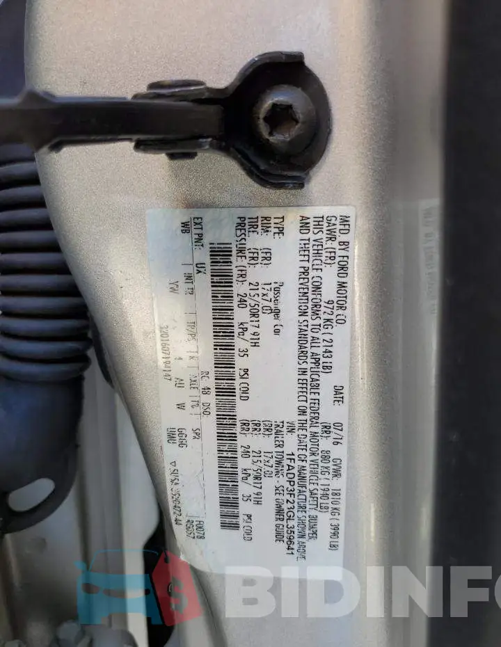 1FADP3F23GL359641 Photo# 12