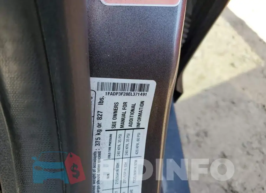 1FADP3F28EL371491 Photo# 12