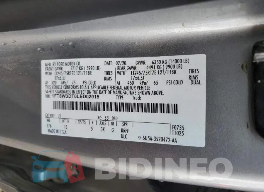 1FT8W3DT0LED02015 Photo# 10