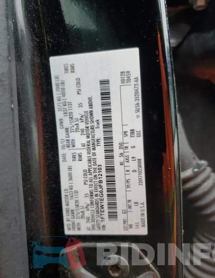 1FTEW1EG0JFB12103 Photo# 12