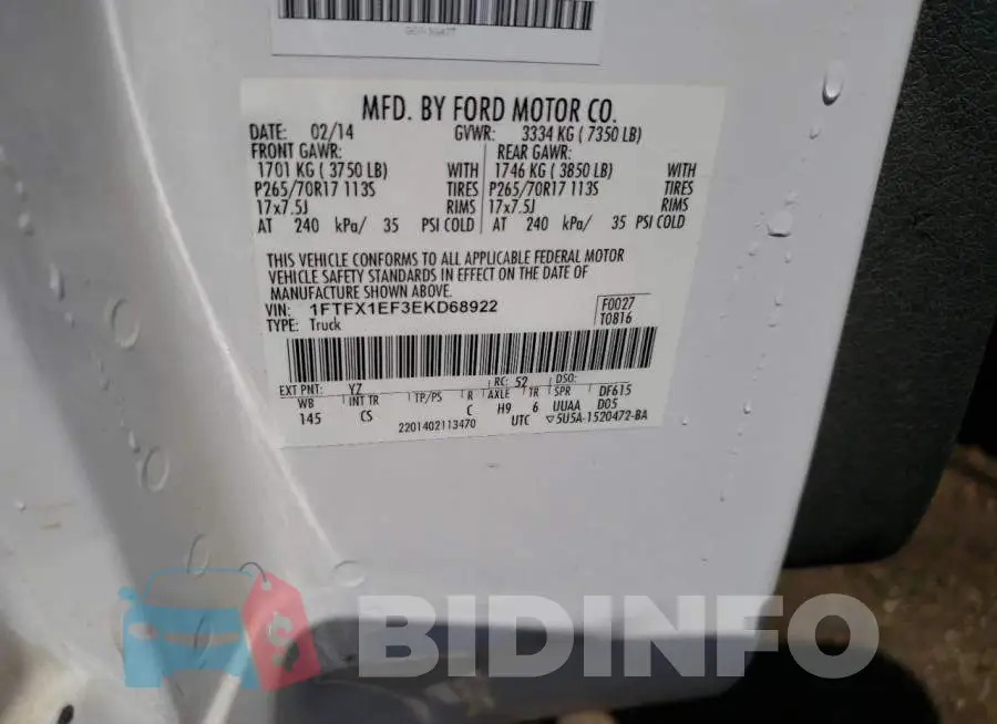 1FTFX1EF3EKD68922 Photo# 12