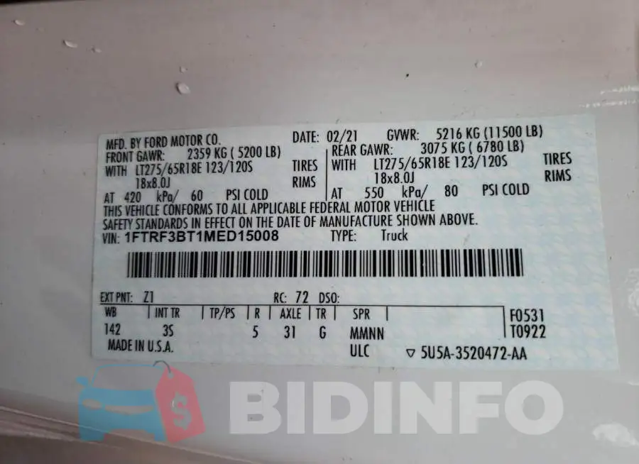1FTRF3BT1MED15008 Photo# 12