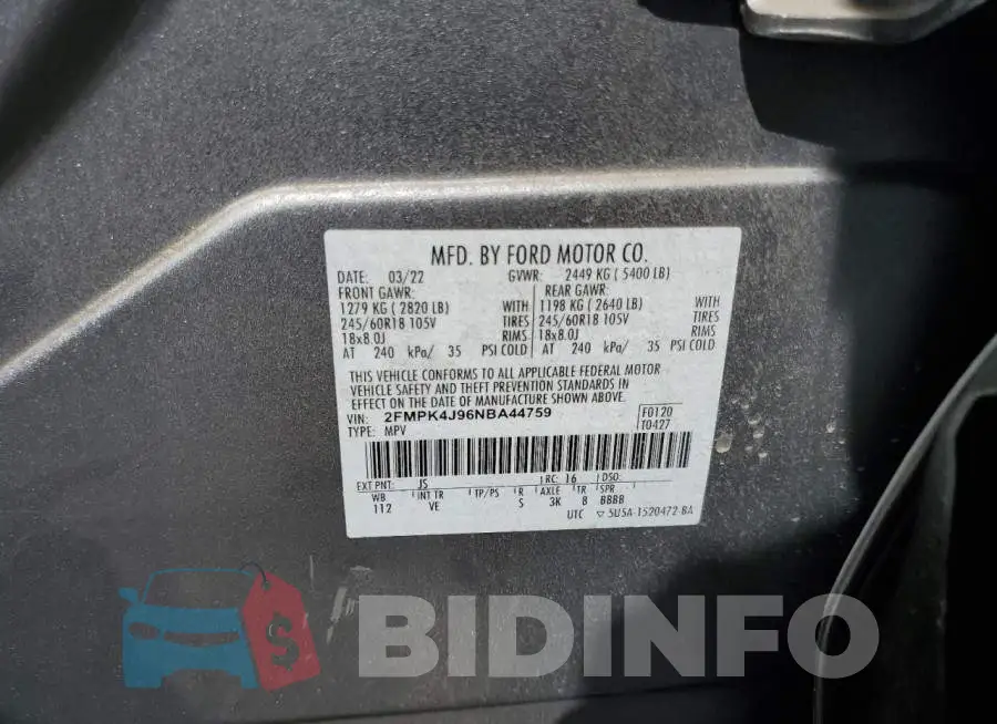 2FMPK4J96NBA44759 Photo# 13