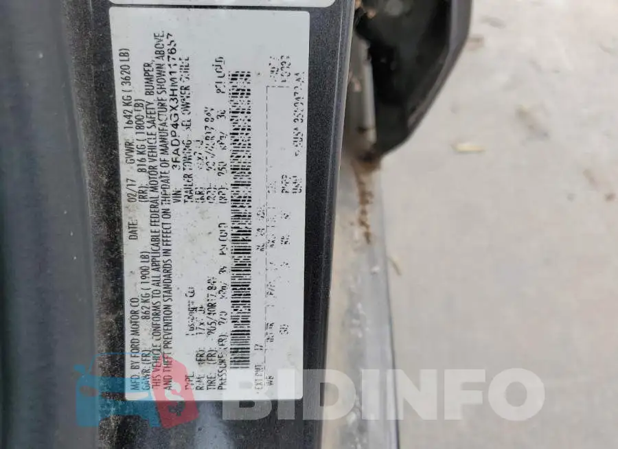 3FADP4GX3HM117657 Photo# 13