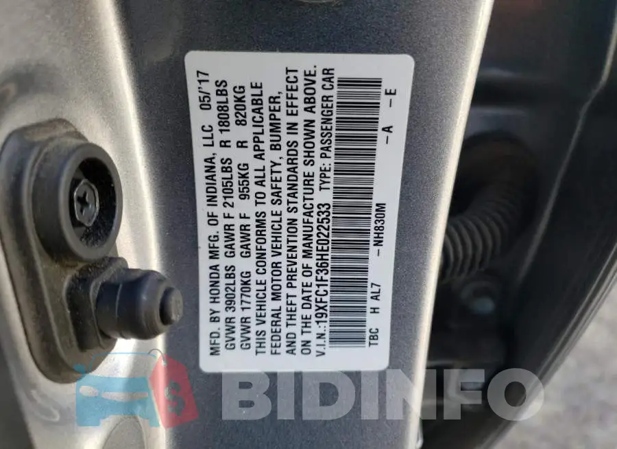 19XFC1F36HE022533 Photo# 12