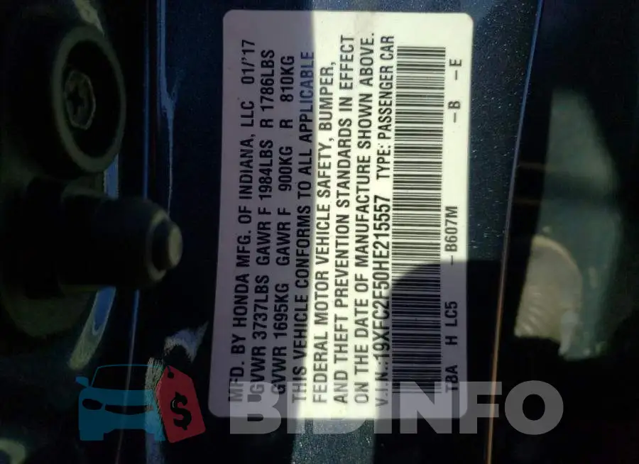 19XFC2F50HE215557 Photo# 13
