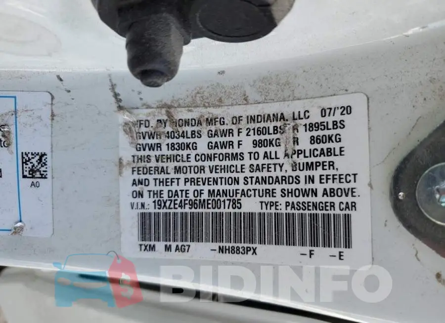19XZE4F96ME001785 Photo# 12