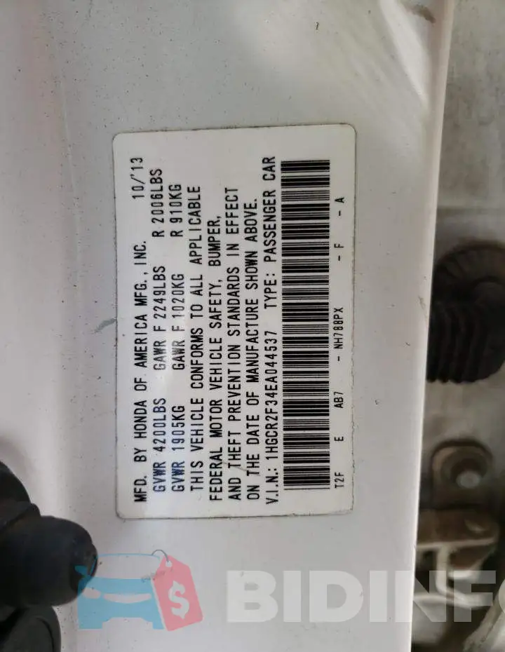 1HGCR2F34EA044537 Photo# 12