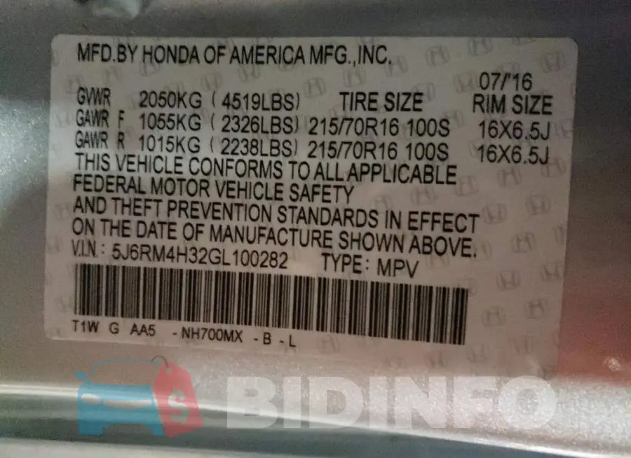 5J6RM4H32GL100282 Photo# 13