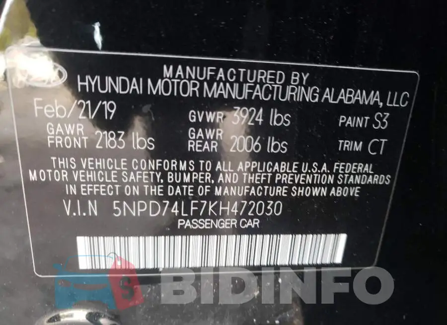 5NPD74LF7KH472030 Photo# 12