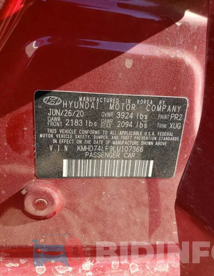 KMHD74LF9LU107366 Photo# 12