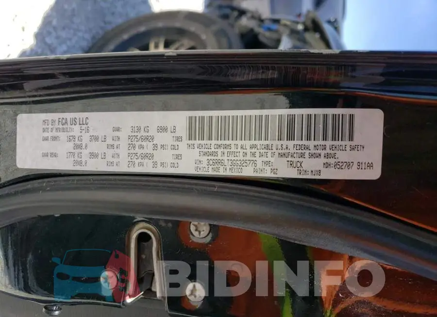 3C6RR6LT3GG325776 Photo# 13