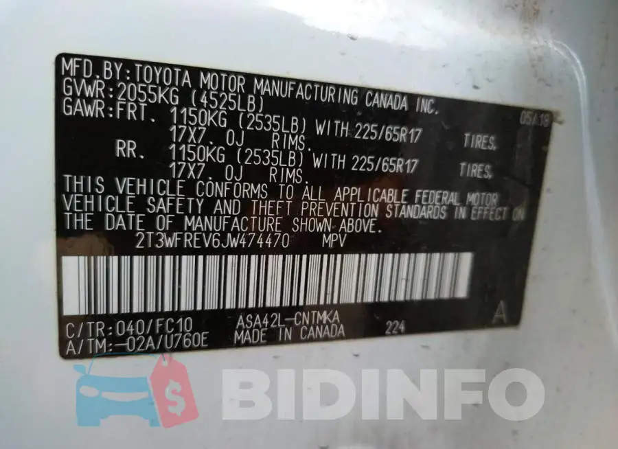 2T3WFREV6JW474470 Photo# 12