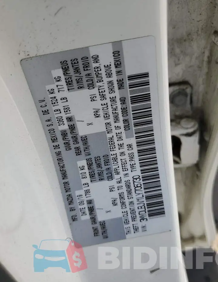 3MYDLBJV1LY706730 Photo# 12