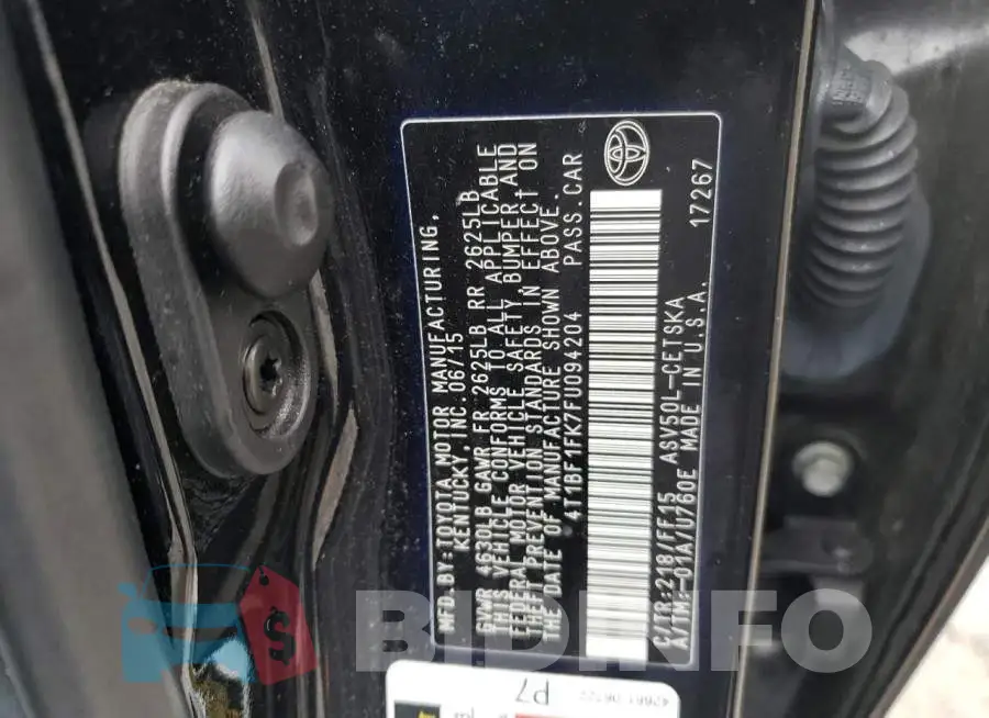 4T1BF1FK7FU094204 Photo# 13