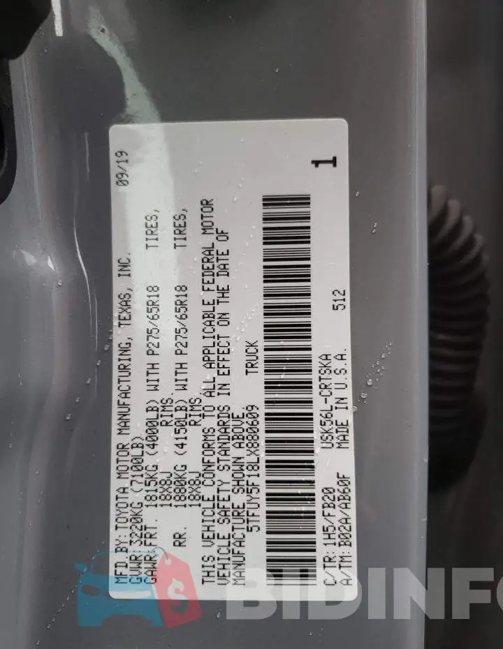 5TFUY5F18LX880609 Photo# 12