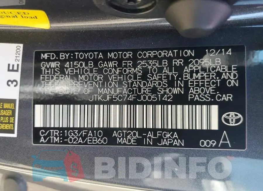 JTKJF5C74FJ005142 Photo# 13