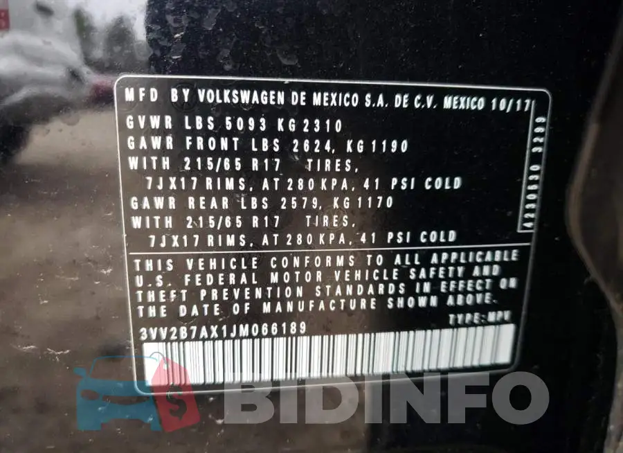 3VV2B7AX1JM066189 Photo# 12