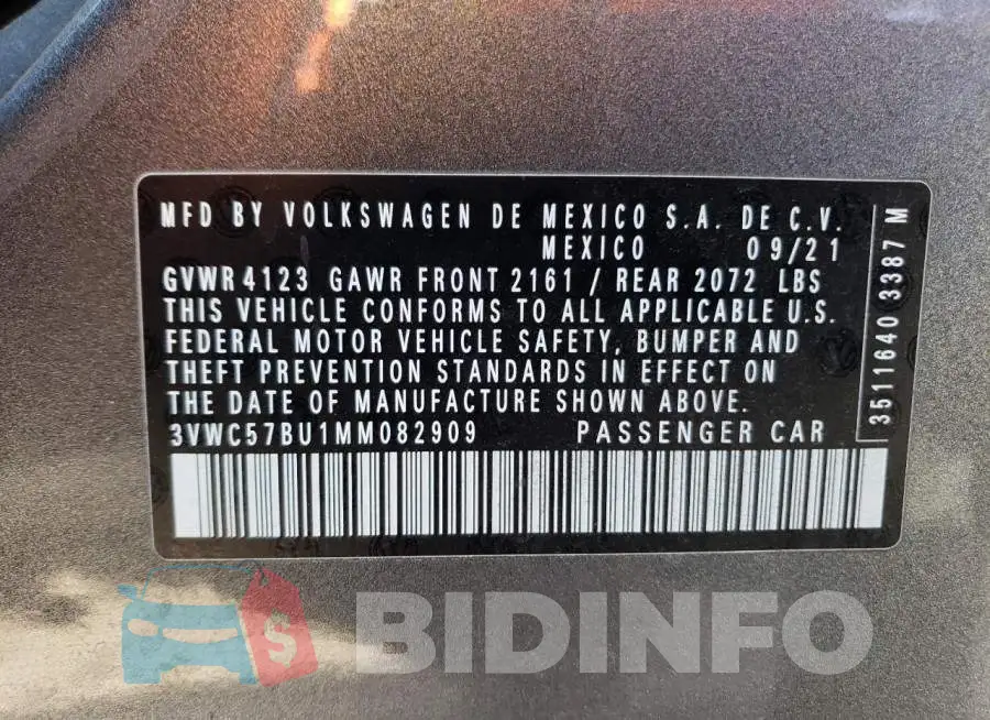 3VWC57BU1MM082909 Photo# 12