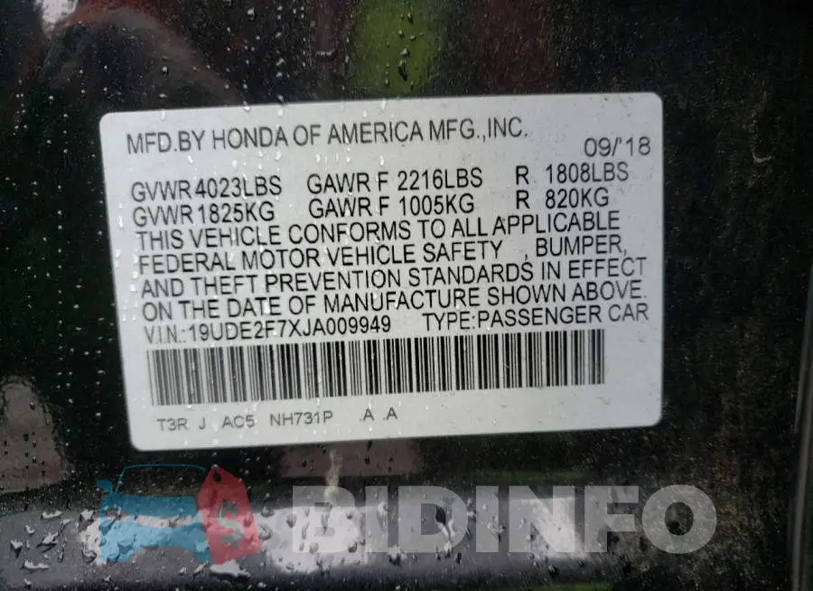 19UDE2F7XJA009949 Photo# 12