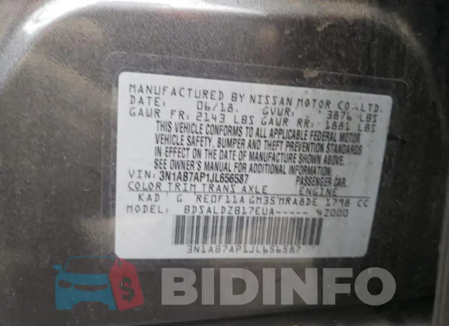 3N1AB7AP1JL656587 Photo# 12