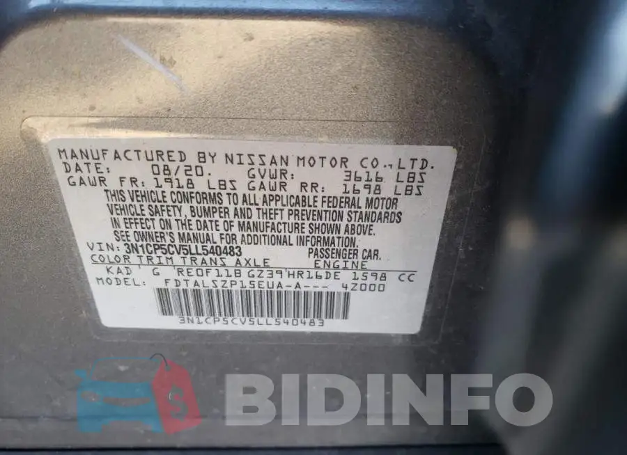 3N1CP5CV5LL540483 Photo# 12