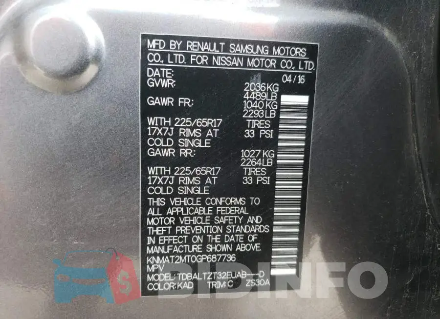 KNMAT2MT0GP687736 Photo# 13
