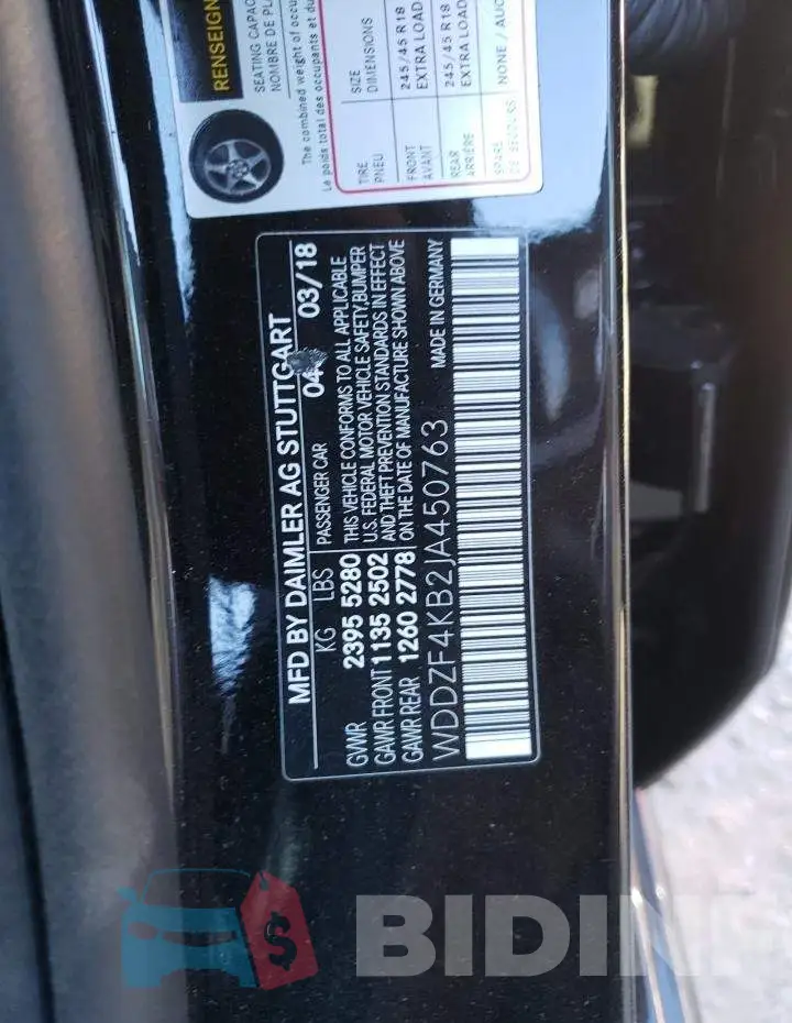 WDDZF4KB2JA450763 Photo# 13