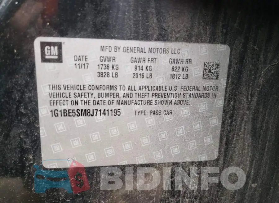 1G1BE5SM8J7141195 Photo# 12